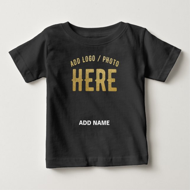 STYLISH MODERN CUSTOMIZABLE BLACK VERIFIED BRANDED BABY T-Shirt (Front)