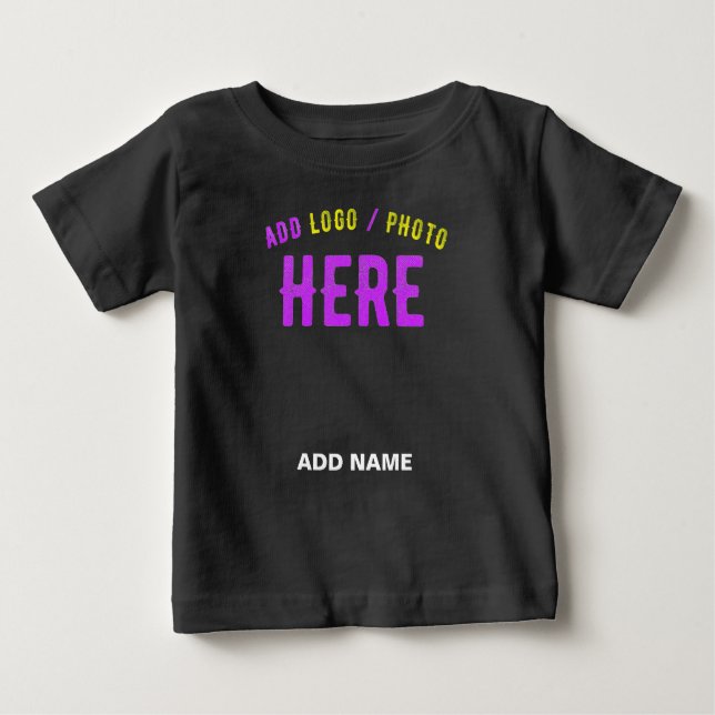 STYLISH MODERN CUSTOMIZABLE BLACK VERIFIED BRANDED BABY T-Shirt (Front)