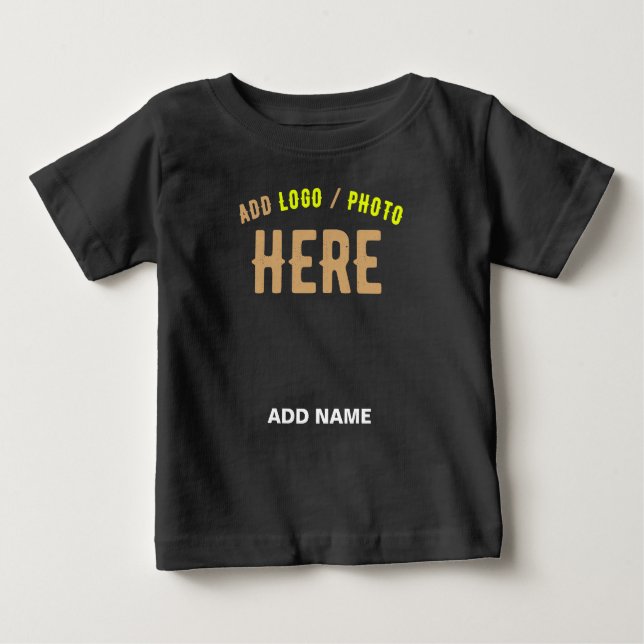 STYLISH MODERN CUSTOMIZABLE BLACK VERIFIED BRANDED BABY T-Shirt (Front)