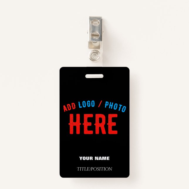 STYLISH MODERN CUSTOMIZABLE BLACK VERIFIED BRANDED BADGE (Front with Clip)