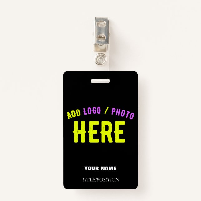 STYLISH MODERN CUSTOMIZABLE BLACK VERIFIED BRANDED BADGE (Front with Clip)