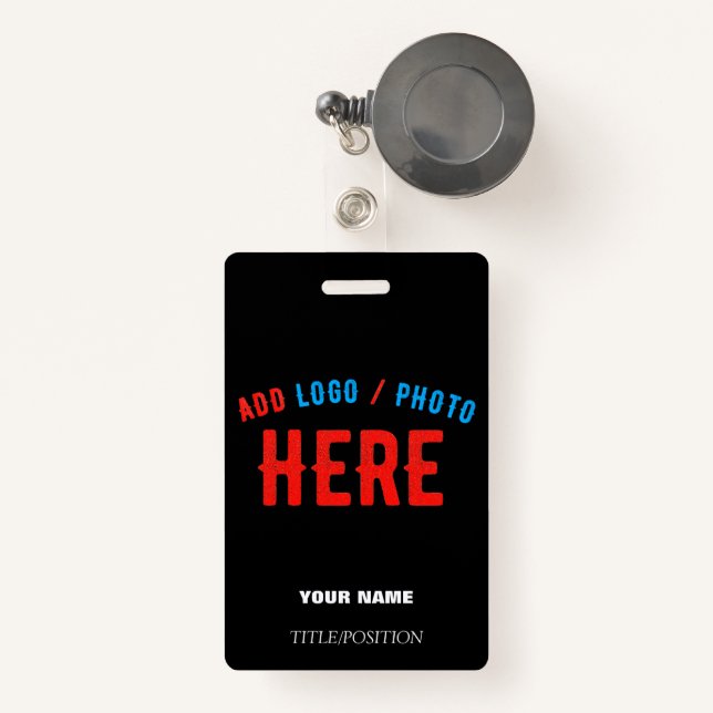 STYLISH MODERN CUSTOMIZABLE BLACK VERIFIED BRANDED BADGE (Front with Retractable)