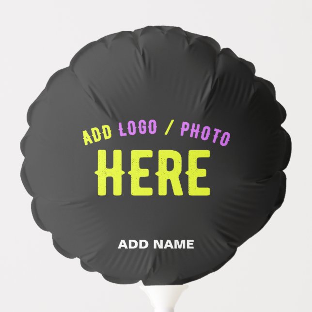 STYLISH MODERN CUSTOMIZABLE BLACK VERIFIED BRANDED BALLOON (Front)