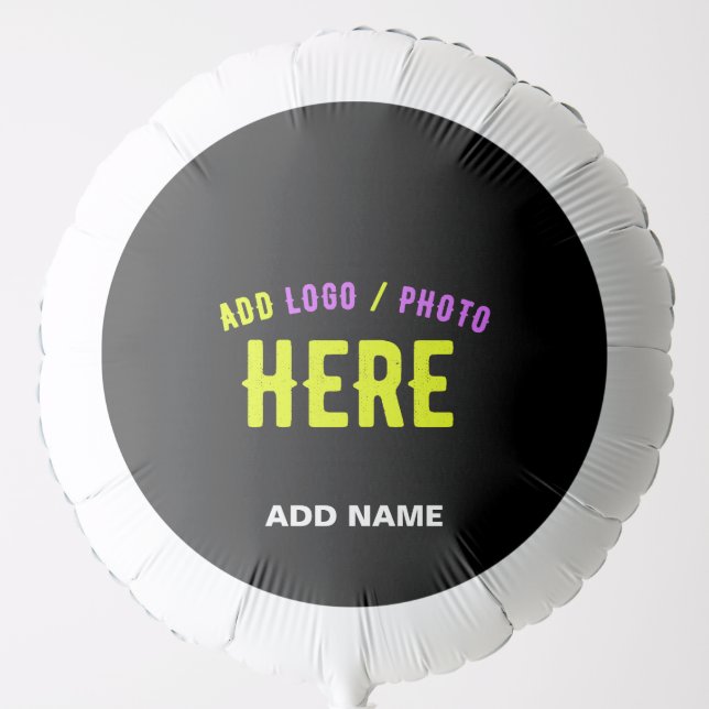 STYLISH MODERN CUSTOMIZABLE BLACK VERIFIED BRANDED BALLOON (Front)