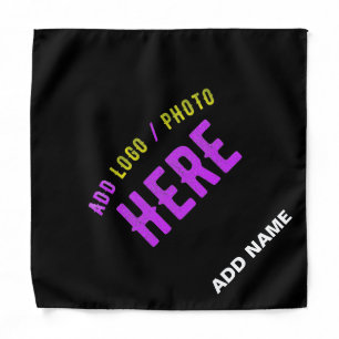 STYLISH MODERN CUSTOMIZABLE BLACK VERIFIED BRANDED BANDANA