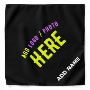 STYLISH MODERN CUSTOMIZABLE BLACK VERIFIED BRANDED BANDANA