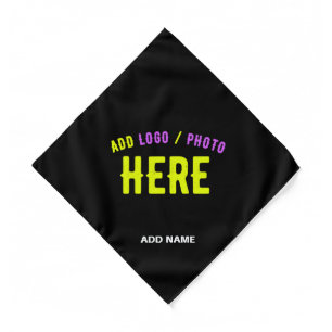 STYLISH MODERN CUSTOMIZABLE BLACK VERIFIED BRANDED BANDANA