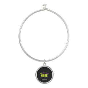 STYLISH MODERN CUSTOMIZABLE BLACK VERIFIED BRANDED BANGLE BRACELET