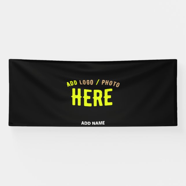 STYLISH MODERN CUSTOMIZABLE BLACK VERIFIED BRANDED BANNER (Horizontal)