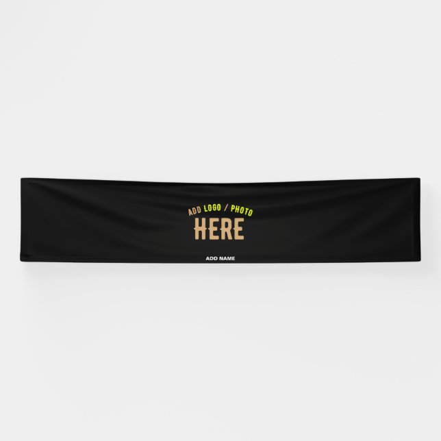 STYLISH MODERN CUSTOMIZABLE BLACK VERIFIED BRANDED BANNER (Horizontal)