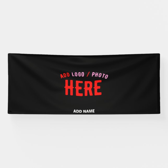 STYLISH MODERN CUSTOMIZABLE BLACK VERIFIED BRANDED BANNER (Horizontal)