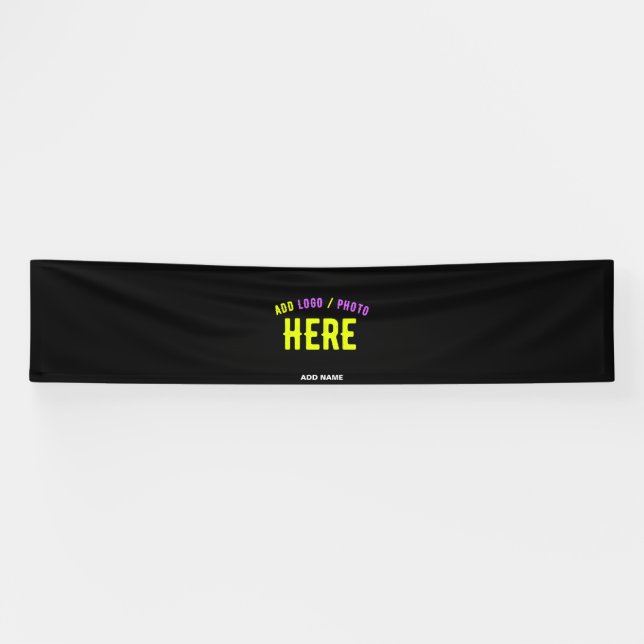 STYLISH MODERN CUSTOMIZABLE BLACK VERIFIED BRANDED BANNER (Horizontal)