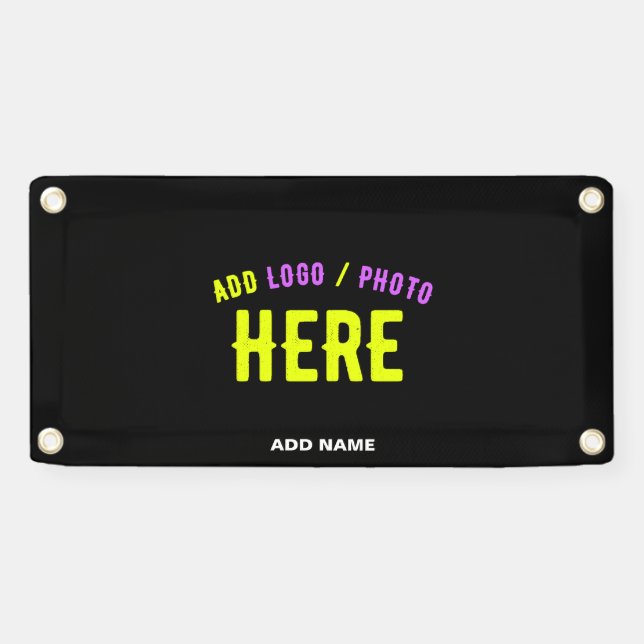 STYLISH MODERN CUSTOMIZABLE BLACK VERIFIED BRANDED BANNER (Horizontal)