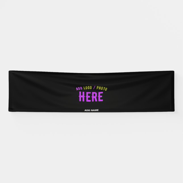 STYLISH MODERN CUSTOMIZABLE BLACK VERIFIED BRANDED BANNER (Horizontal)