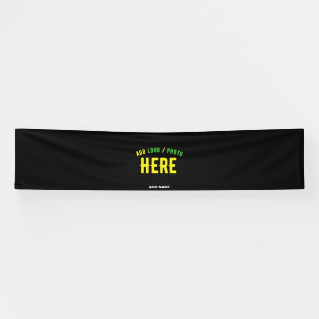 STYLISH MODERN CUSTOMIZABLE BLACK VERIFIED BRANDED BANNER (Horizontal)