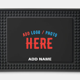 STYLISH MODERN CUSTOMIZABLE BLACK VERIFIED BRANDED BAR MAT