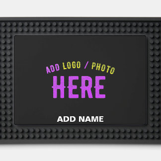 STYLISH MODERN CUSTOMIZABLE BLACK VERIFIED BRANDED BAR MAT