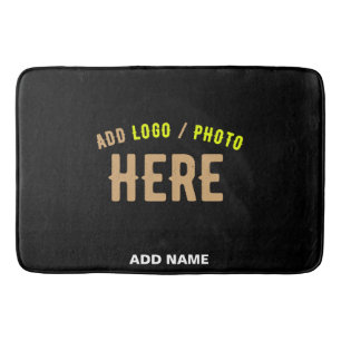 STYLISH MODERN CUSTOMIZABLE BLACK VERIFIED BRANDED BATH MAT