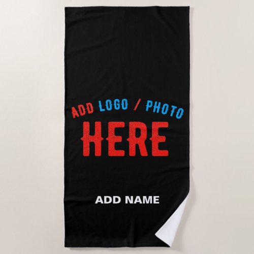 STYLISH MODERN CUSTOMIZABLE BLACK VERIFIED BRANDED BEACH TOWEL