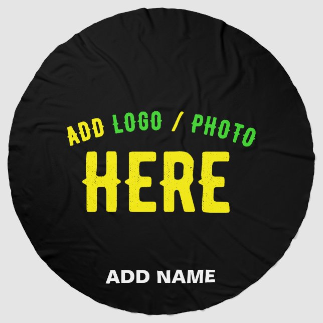 STYLISH MODERN CUSTOMIZABLE BLACK VERIFIED BRANDED BEACH TOWEL  (Front)