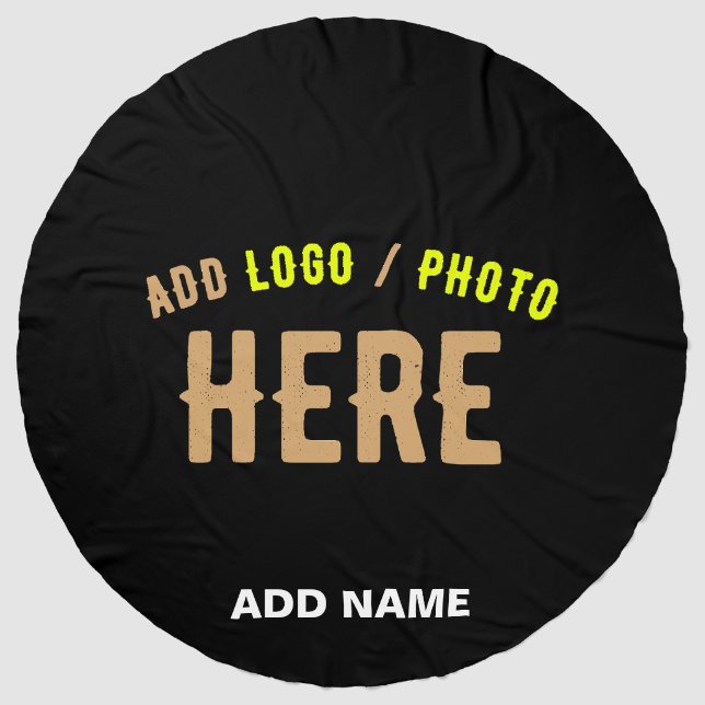STYLISH MODERN CUSTOMIZABLE BLACK VERIFIED BRANDED BEACH TOWEL  (Front)