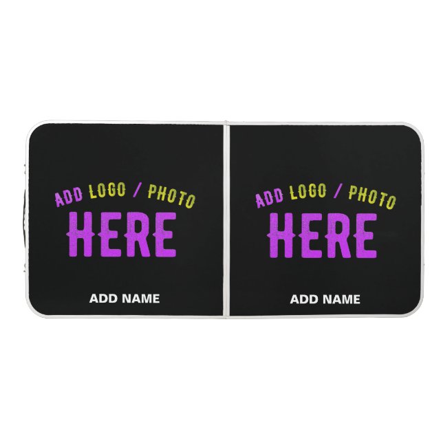 STYLISH MODERN CUSTOMIZABLE BLACK VERIFIED BRANDED BEER PONG TABLE (Top)