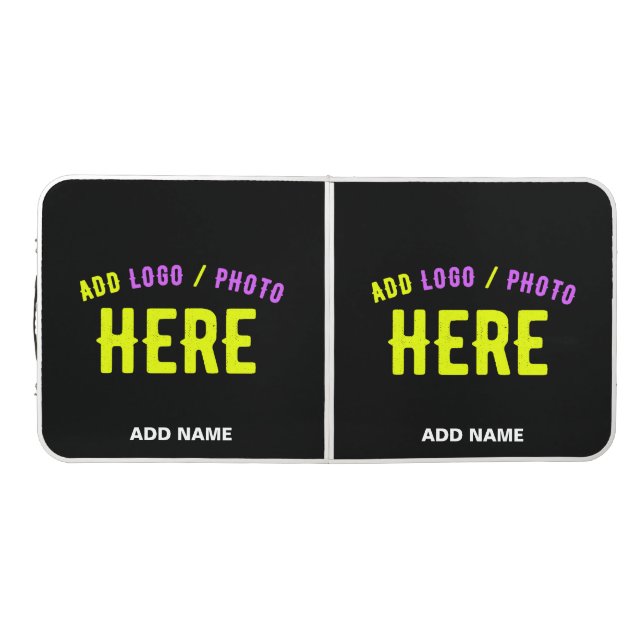 STYLISH MODERN CUSTOMIZABLE BLACK VERIFIED BRANDED BEER PONG TABLE (Top)