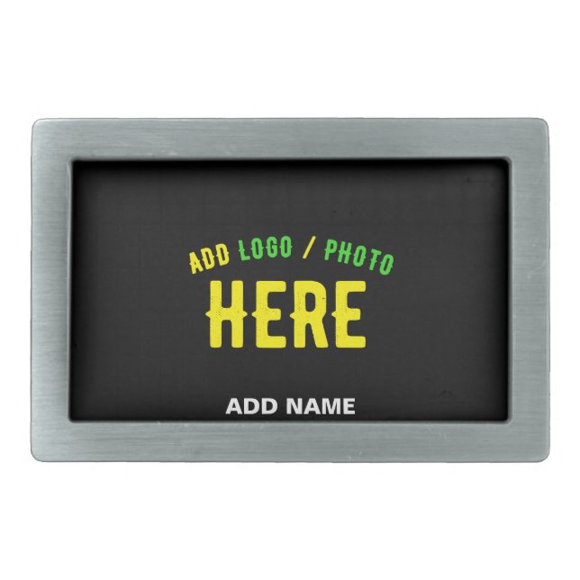STYLISH MODERN CUSTOMIZABLE BLACK VERIFIED BRANDED BELT BUCKLE (Front)