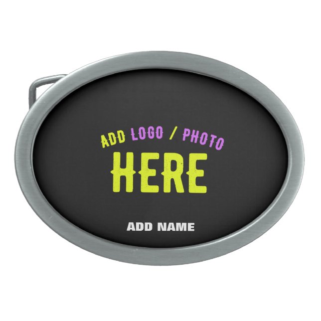 STYLISH MODERN CUSTOMIZABLE BLACK VERIFIED BRANDED BELT BUCKLE (Front)