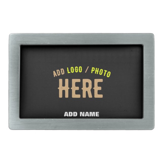 STYLISH MODERN CUSTOMIZABLE BLACK VERIFIED BRANDED BELT BUCKLE (Front)