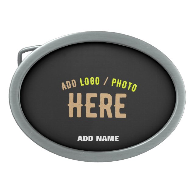 STYLISH MODERN CUSTOMIZABLE BLACK VERIFIED BRANDED BELT BUCKLE (Front)