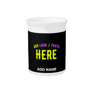 STYLISH MODERN CUSTOMIZABLE BLACK VERIFIED BRANDED BEVERAGE PITCHER