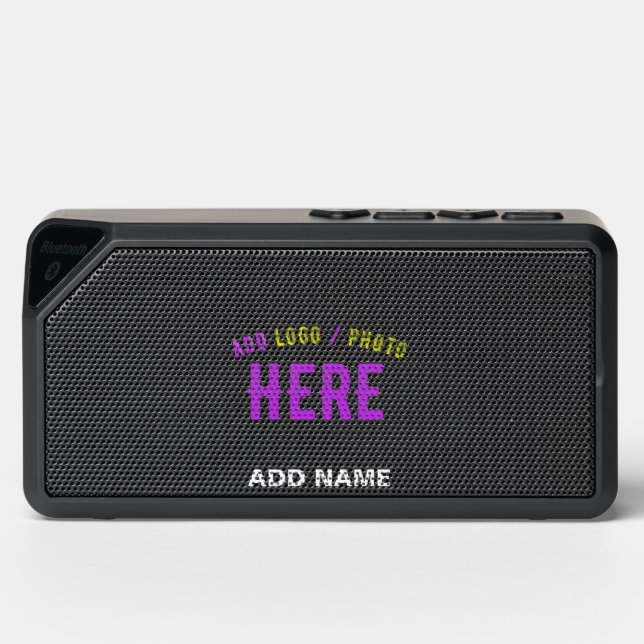 STYLISH MODERN CUSTOMIZABLE BLACK VERIFIED BRANDED BLUETOOTH SPEAKER (Front)