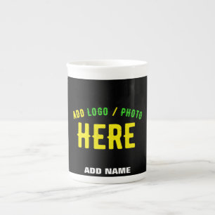 STYLISH MODERN CUSTOMIZABLE BLACK VERIFIED BRANDED BONE CHINA MUG