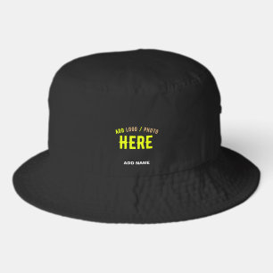 STYLISH MODERN CUSTOMIZABLE BLACK VERIFIED BRANDED BUCKET HAT