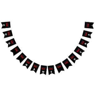 STYLISH MODERN CUSTOMIZABLE BLACK VERIFIED BRANDED BUNTING FLAGS