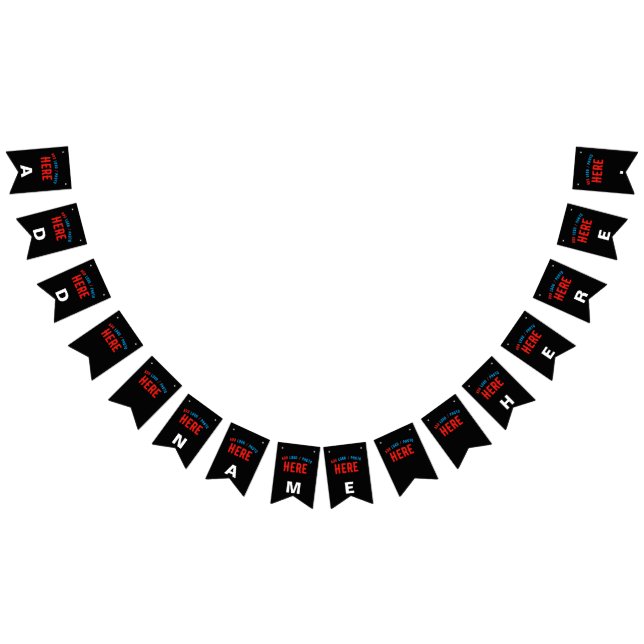 STYLISH MODERN CUSTOMIZABLE BLACK VERIFIED BRANDED BUNTING FLAGS (All)