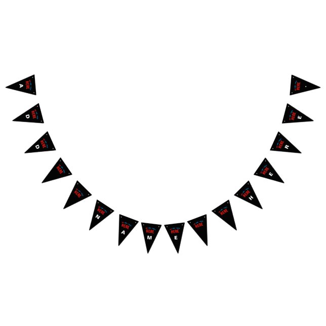 STYLISH MODERN CUSTOMIZABLE BLACK VERIFIED BRANDED BUNTING FLAGS (All)