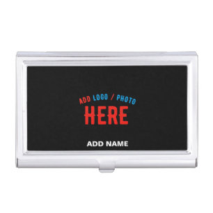 STYLISH MODERN CUSTOMIZABLE BLACK VERIFIED BRANDED BUSINESS CARD CASE