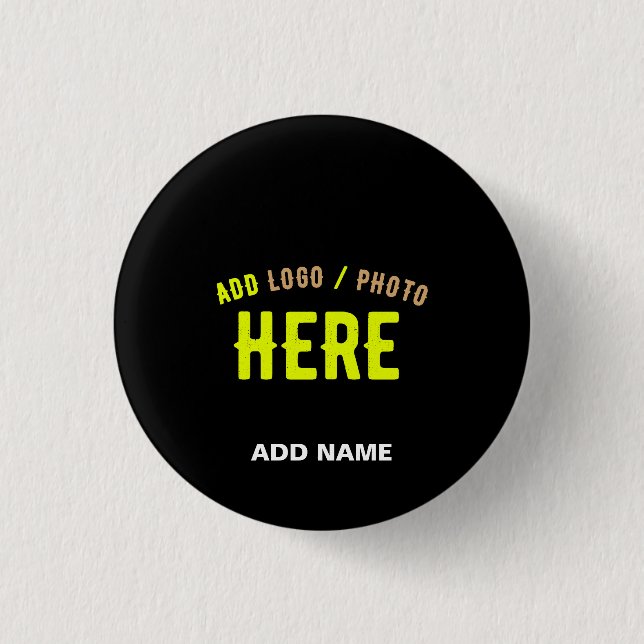 STYLISH MODERN CUSTOMIZABLE BLACK VERIFIED BRANDED BUTTON (Front)