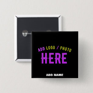 STYLISH MODERN CUSTOMIZABLE BLACK VERIFIED BRANDED BUTTON