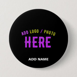 STYLISH MODERN CUSTOMIZABLE BLACK VERIFIED BRANDED BUTTON