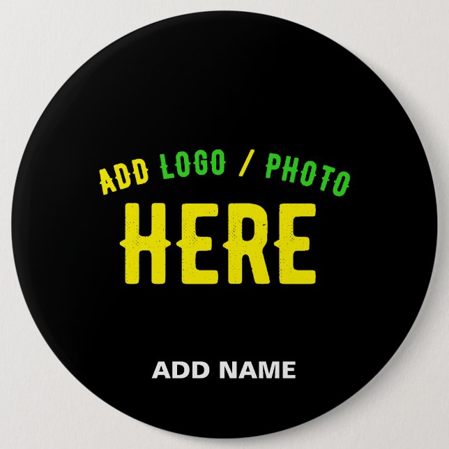 STYLISH MODERN CUSTOMIZABLE BLACK VERIFIED BRANDED BUTTON (Front)
