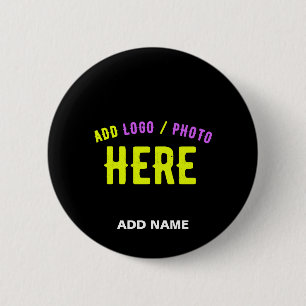 STYLISH MODERN CUSTOMIZABLE BLACK VERIFIED BRANDED BUTTON