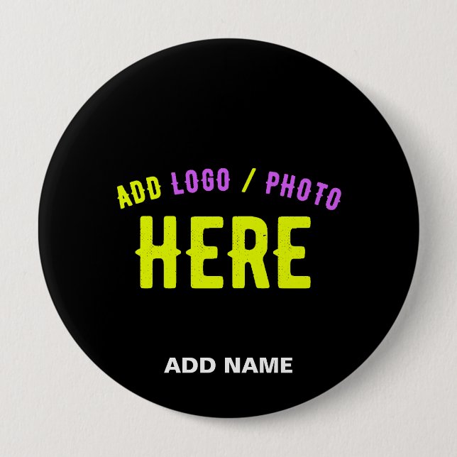 STYLISH MODERN CUSTOMIZABLE BLACK VERIFIED BRANDED BUTTON (Front)