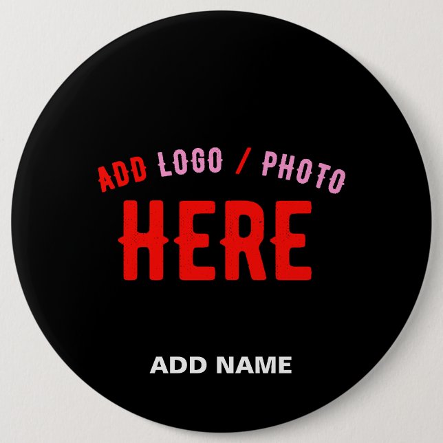 STYLISH MODERN CUSTOMIZABLE BLACK VERIFIED BRANDED BUTTON (Front)