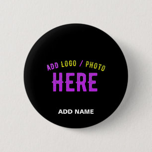 STYLISH MODERN CUSTOMIZABLE BLACK VERIFIED BRANDED BUTTON