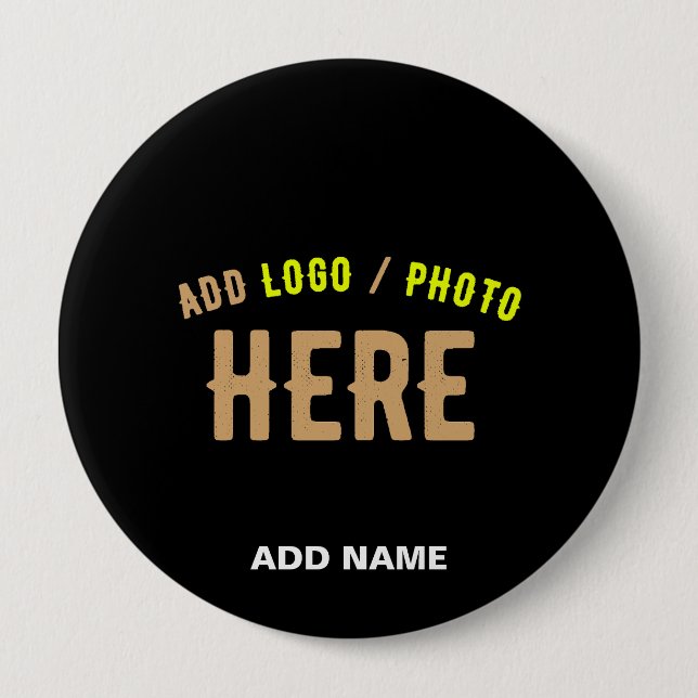 STYLISH MODERN CUSTOMIZABLE BLACK VERIFIED BRANDED BUTTON (Front)