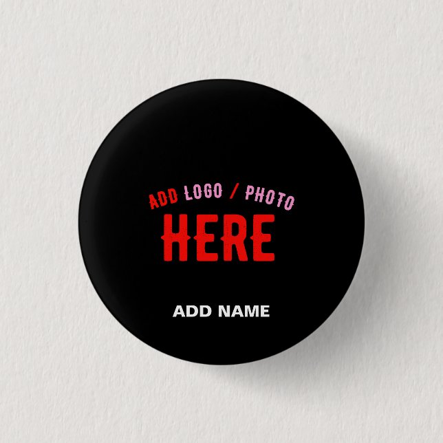 STYLISH MODERN CUSTOMIZABLE BLACK VERIFIED BRANDED BUTTON (Front)