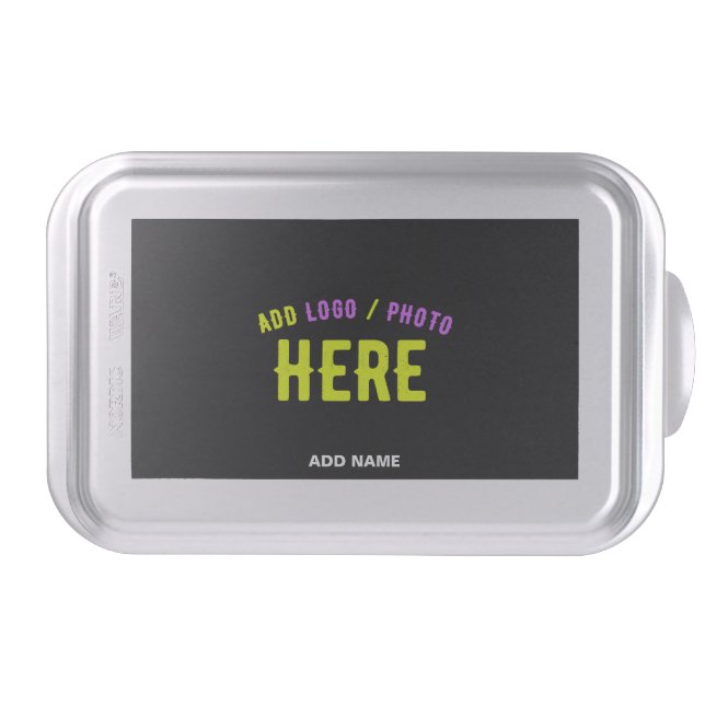 STYLISH MODERN CUSTOMIZABLE BLACK VERIFIED BRANDED CAKE PAN (Front)